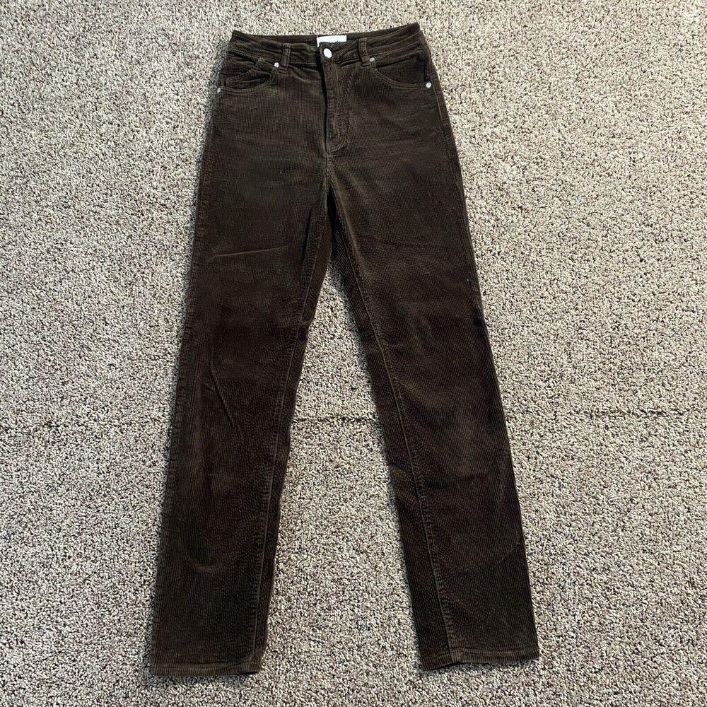 Rolla’s High Rise Slim Dusters Cordoury Brown Pant Size 27 Women’s